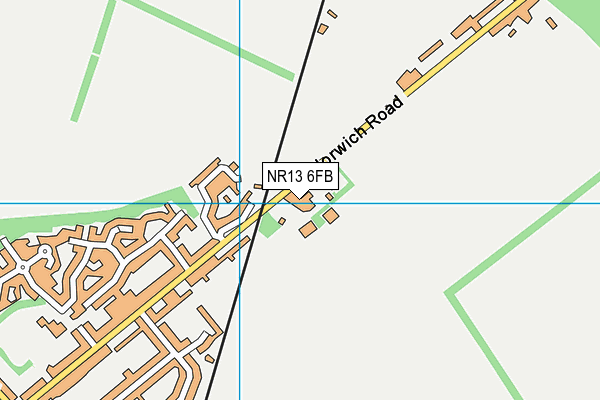 NR13 6FB map - OS VectorMap District (Ordnance Survey)