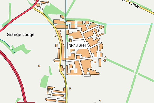 NR13 6FH map - OS VectorMap District (Ordnance Survey)