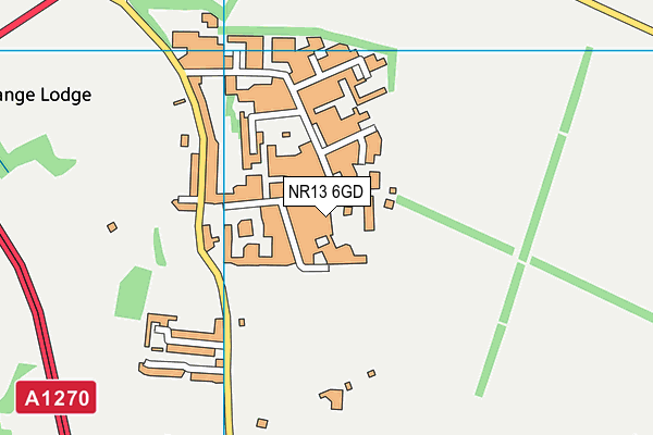 NR13 6GD map - OS VectorMap District (Ordnance Survey)