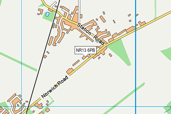 NR13 6PB map - OS VectorMap District (Ordnance Survey)