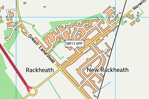 NR13 6PF map - OS VectorMap District (Ordnance Survey)
