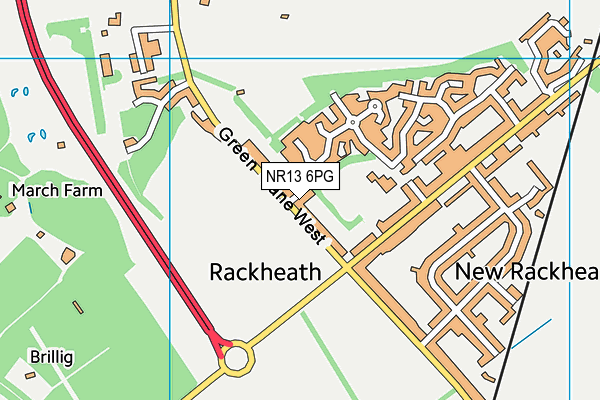 NR13 6PG map - OS VectorMap District (Ordnance Survey)