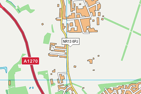 NR13 6PJ map - OS VectorMap District (Ordnance Survey)