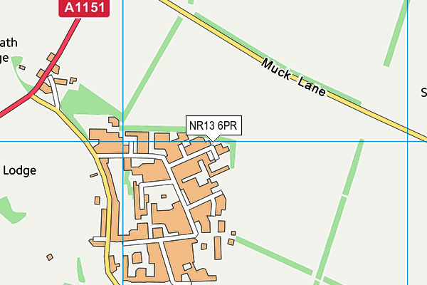 NR13 6PR map - OS VectorMap District (Ordnance Survey)