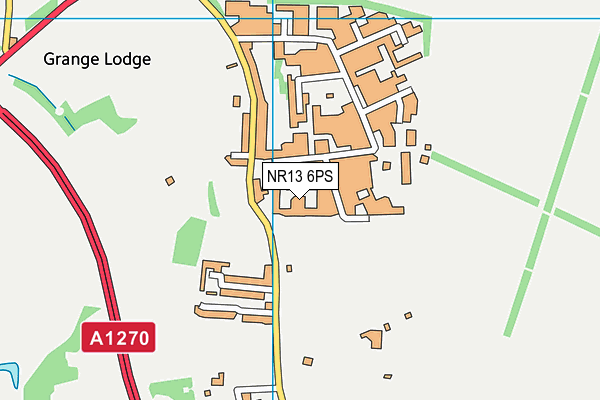 NR13 6PS map - OS VectorMap District (Ordnance Survey)