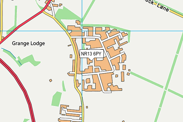 NR13 6PY map - OS VectorMap District (Ordnance Survey)