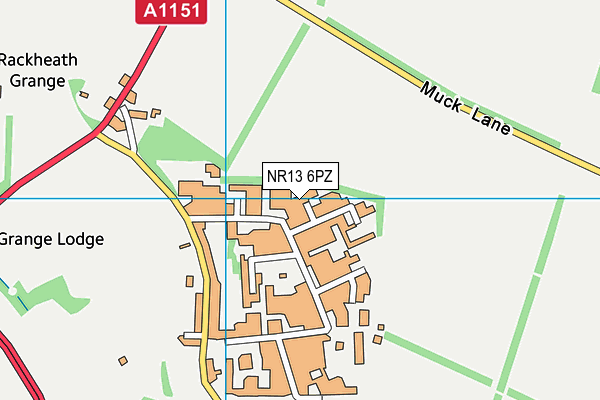 NR13 6PZ map - OS VectorMap District (Ordnance Survey)