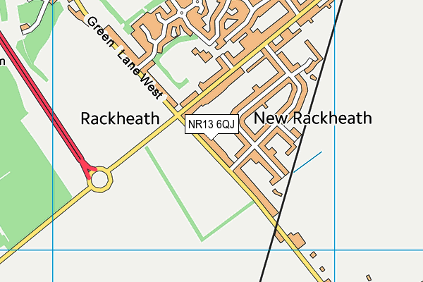 NR13 6QJ map - OS VectorMap District (Ordnance Survey)