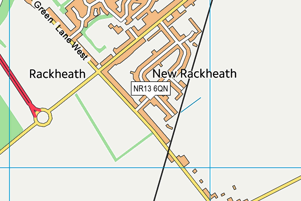 NR13 6QN map - OS VectorMap District (Ordnance Survey)