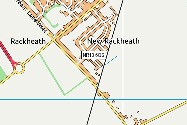 NR13 6QS map - OS VectorMap District (Ordnance Survey)