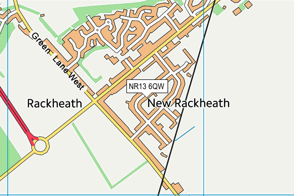 NR13 6QW map - OS VectorMap District (Ordnance Survey)