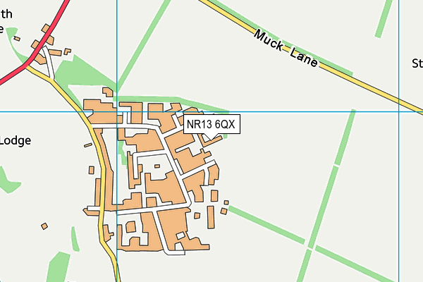 NR13 6QX map - OS VectorMap District (Ordnance Survey)