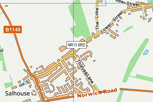 NR13 6RD map - OS VectorMap District (Ordnance Survey)