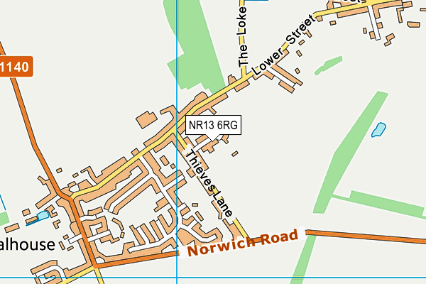 NR13 6RG map - OS VectorMap District (Ordnance Survey)