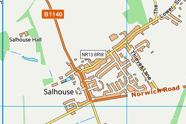 NR13 6RW map - OS VectorMap District (Ordnance Survey)