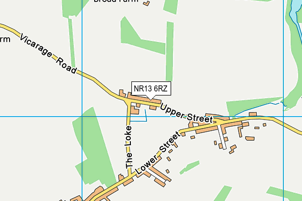 NR13 6RZ map - OS VectorMap District (Ordnance Survey)