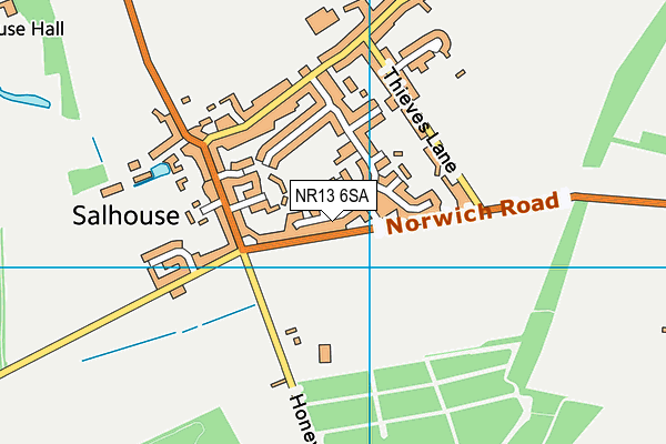 NR13 6SA map - OS VectorMap District (Ordnance Survey)
