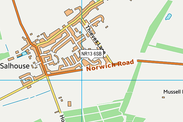 NR13 6SB map - OS VectorMap District (Ordnance Survey)