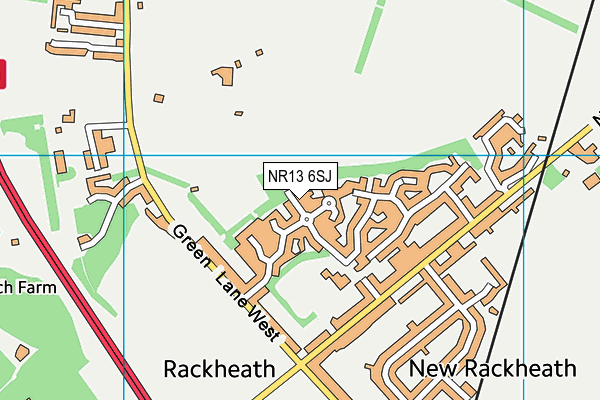 NR13 6SJ map - OS VectorMap District (Ordnance Survey)