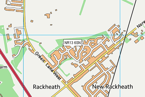 NR13 6SN map - OS VectorMap District (Ordnance Survey)