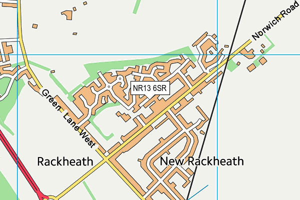 NR13 6SR map - OS VectorMap District (Ordnance Survey)