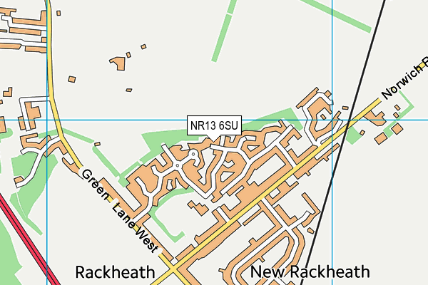 NR13 6SU map - OS VectorMap District (Ordnance Survey)
