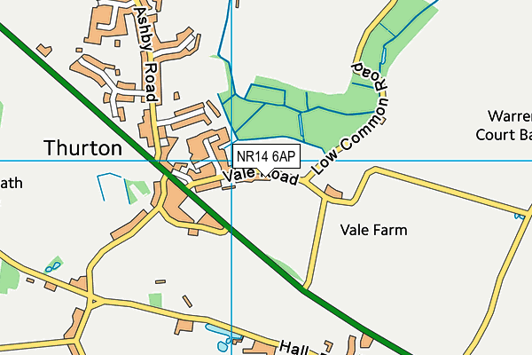 NR14 6AP map - OS VectorMap District (Ordnance Survey)