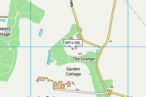 NR14 6BL map - OS VectorMap District (Ordnance Survey)