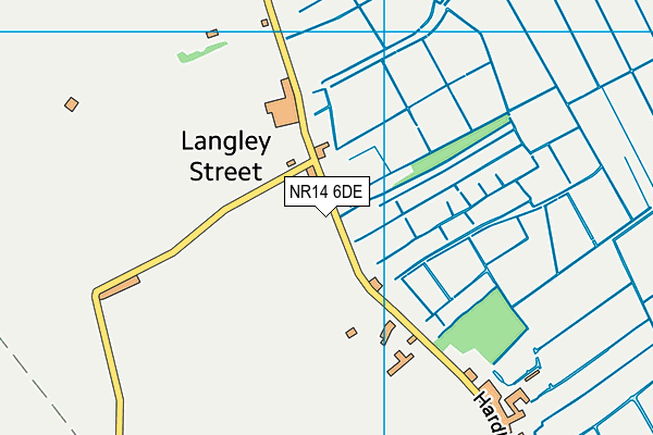 NR14 6DE map - OS VectorMap District (Ordnance Survey)