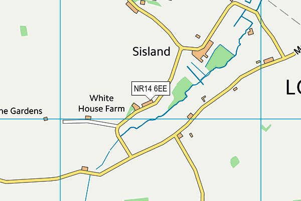 NR14 6EE map - OS VectorMap District (Ordnance Survey)