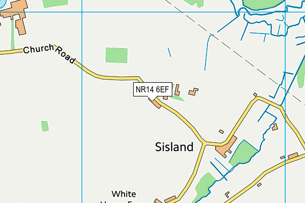 NR14 6EF map - OS VectorMap District (Ordnance Survey)