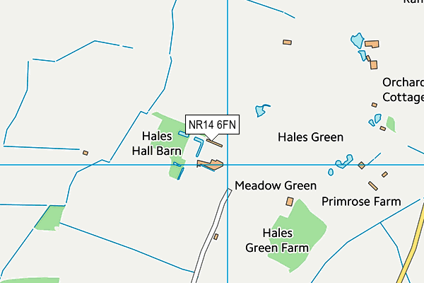 NR14 6FN map - OS VectorMap District (Ordnance Survey)