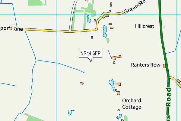 NR14 6FP map - OS VectorMap District (Ordnance Survey)