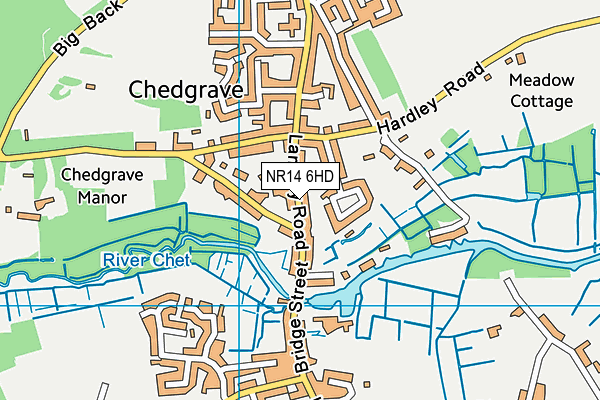 Langley Park Cc (Closed) map (NR14 6HD) - OS VectorMap District (Ordnance Survey)
