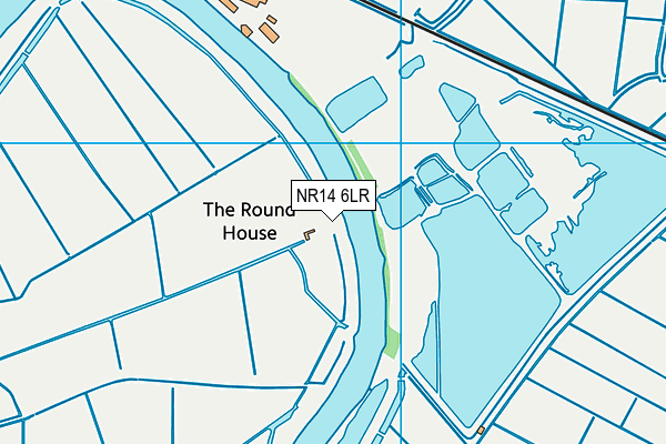 NR14 6LR map - OS VectorMap District (Ordnance Survey)