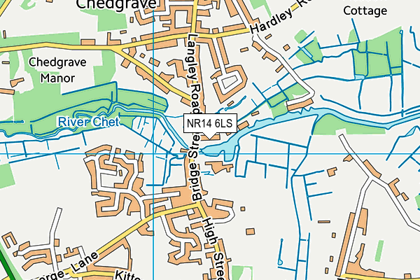 NR14 6LS map - OS VectorMap District (Ordnance Survey)