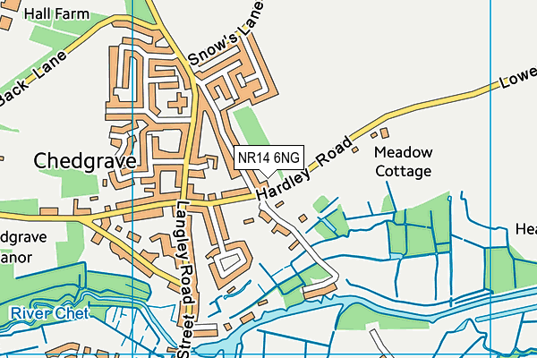 NR14 6NG map - OS VectorMap District (Ordnance Survey)