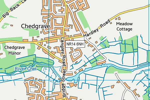 NR14 6NH map - OS VectorMap District (Ordnance Survey)