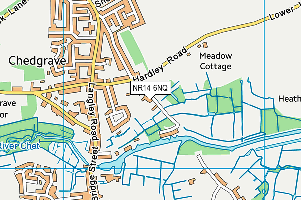 NR14 6NQ map - OS VectorMap District (Ordnance Survey)