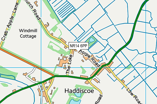 NR14 6PP map - OS VectorMap District (Ordnance Survey)