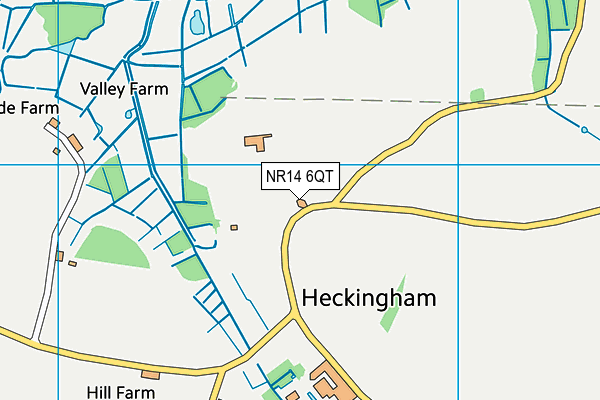 NR14 6QT map - OS VectorMap District (Ordnance Survey)