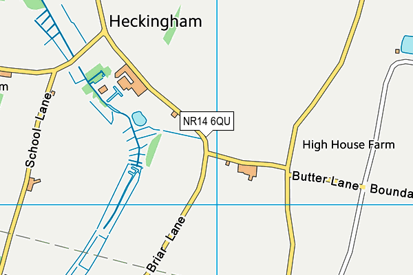 NR14 6QU map - OS VectorMap District (Ordnance Survey)