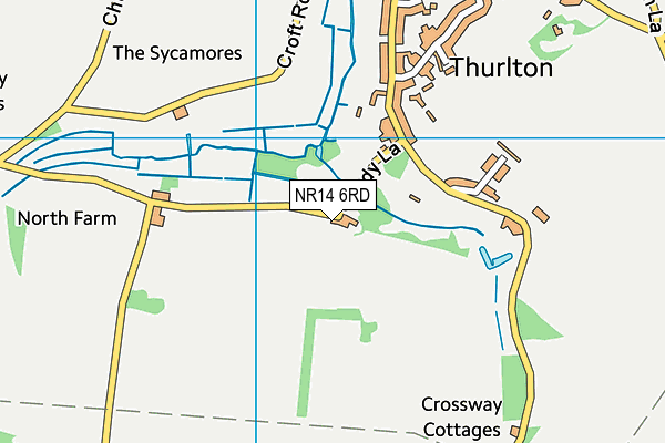 NR14 6RD map - OS VectorMap District (Ordnance Survey)