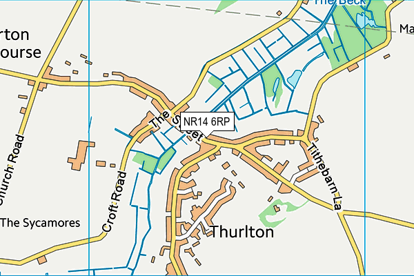 NR14 6RP map - OS VectorMap District (Ordnance Survey)