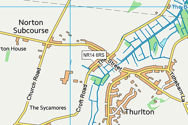 NR14 6RS map - OS VectorMap District (Ordnance Survey)