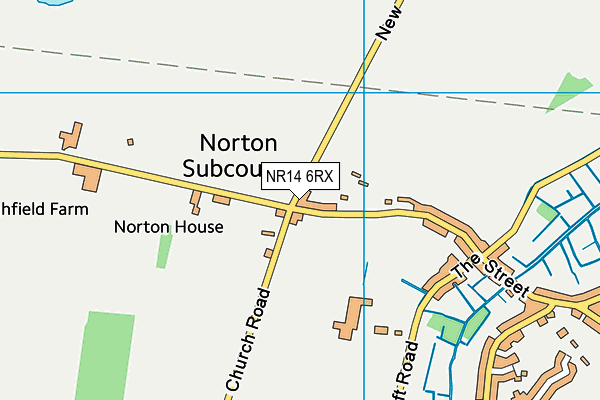 NR14 6RX map - OS VectorMap District (Ordnance Survey)