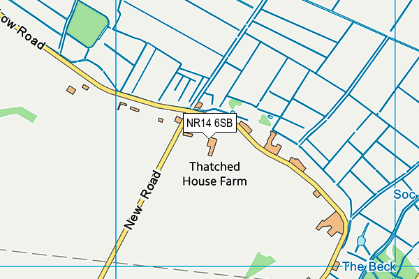 NR14 6SB map - OS VectorMap District (Ordnance Survey)