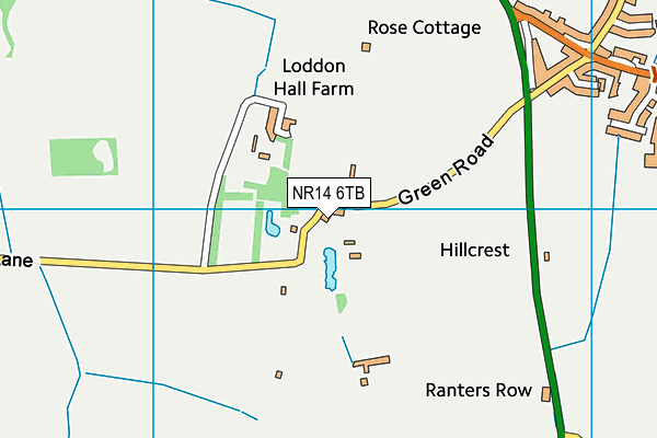 Hales & Loddon Cricket Club map (NR14 6TB) - OS VectorMap District (Ordnance Survey)