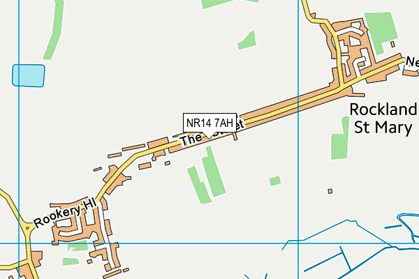 NR14 7AH map - OS VectorMap District (Ordnance Survey)