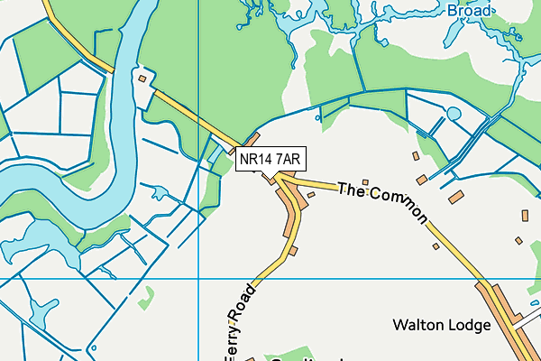 NR14 7AR map - OS VectorMap District (Ordnance Survey)